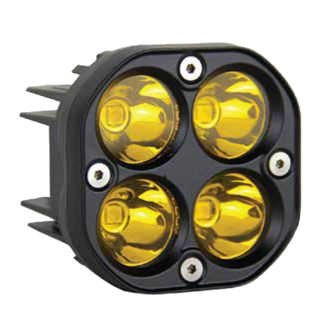 FORCE USA 4 مصابيح قيادة LED صفراء للطرق الوعرة (Pod Lights)