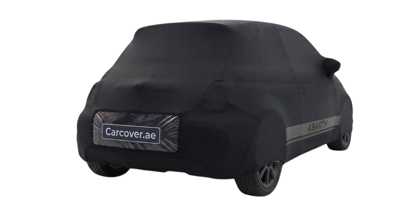 ABARTH 500C Legal Car Cover – Transparent License Plate Window – UAE Approved