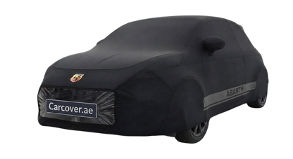 ABARTH 500e Legal Car Cover – Transparent License Plate Window – UAE Approved