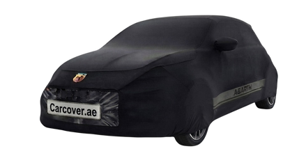 ABARTH 695 Custom Legal Car Cover  Transparent License Plate Window  UAE Compliant