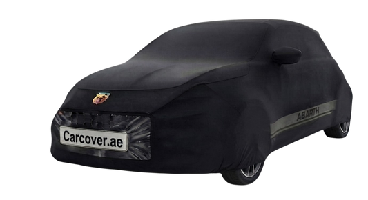 ABARTH 695 Custom Legal Car Cover  Transparent License Plate Window  UAE Compliant