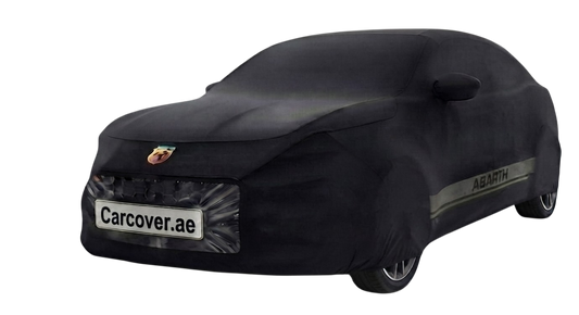 ABARTH FASTBACK Custom Legal Car Cover – Transparent License Plate Window – UAE Compliant