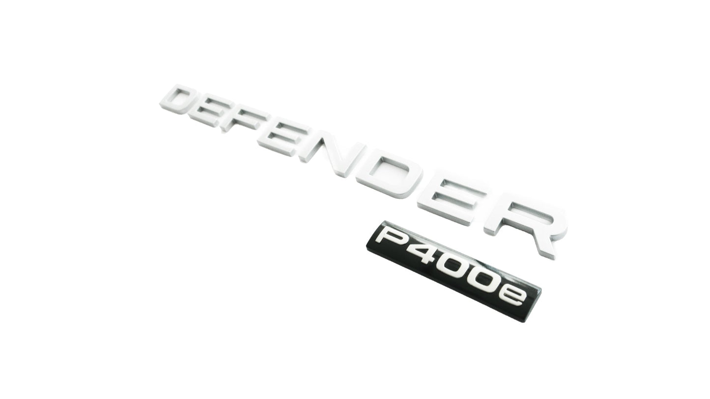 لوحة اسم الصندوق الأصلية - فضية (Defender P400e) - LR130746