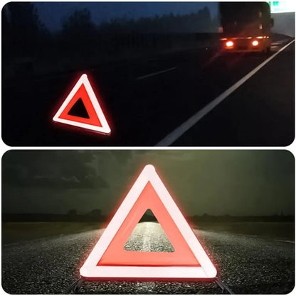 Foldable Safety Warning Triangle for Roadside Breakdowns, Warning Triangle with Storage Box for Car Emergencies Accessories (1 pack)