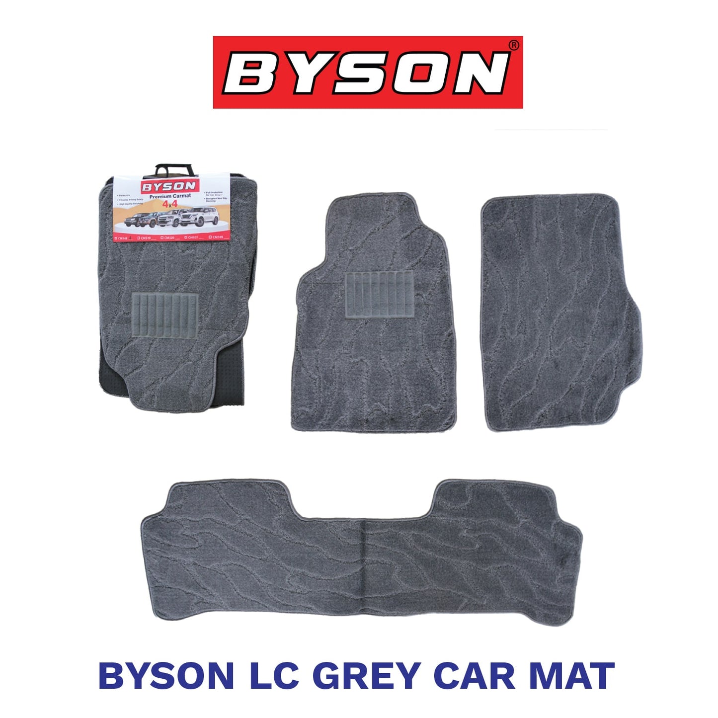BYSON أرضية سيارة، طقم من 3 قطع لسيارة لاند كروزر 1998-2007، سجادات أرضية للسيارة، سجادات أرضية أمامية وخلفية، سجادات سيارة للحماية في جميع الأحوال الجوية