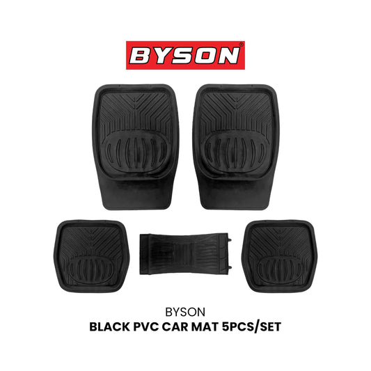 BYSON دواسة أرضية PVC للسيارة 5 قطع/طقم