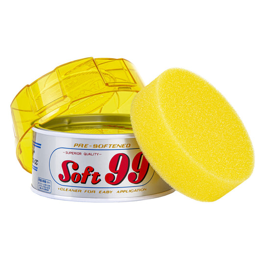شمع SOFT99 هانيري 280 جم - شمع سيارات فاخر للتنظيف للطلاء الداكن والفاتح، يزيل الأكسدة، يعيد اللمعان ويوفر حماية طويلة الأمد
